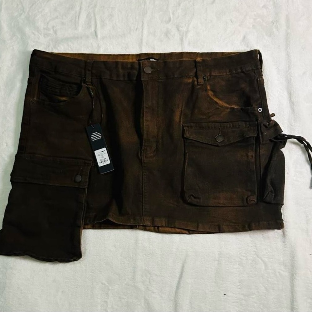 Fashion Nova Dark Brown Mini Skirt